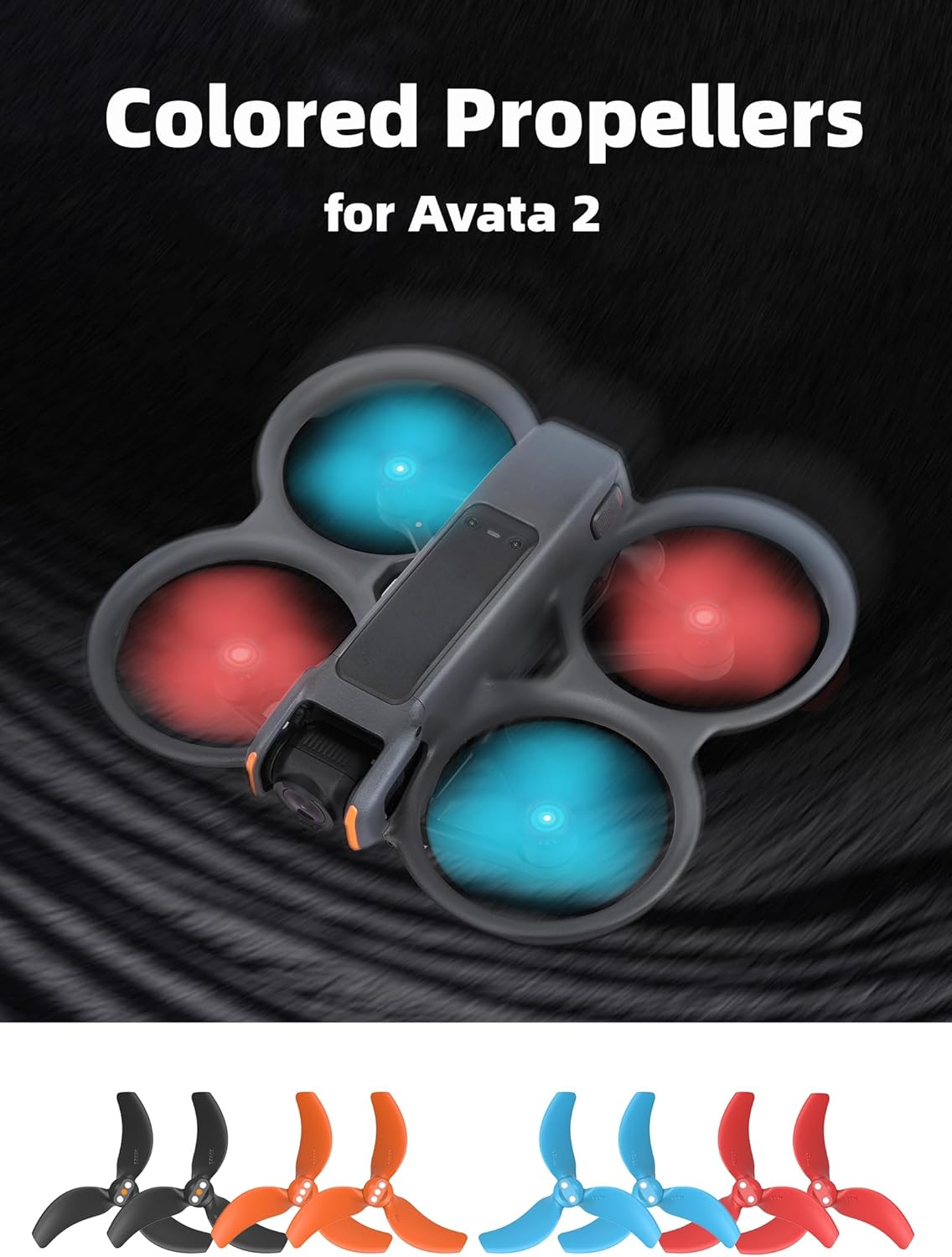 Avata 2 Propellers, 4Pcs Avata 2 Propellers Replacement, Low Noise Replacement Spare Blades Props for DJI Avata 2 Drone Accessories