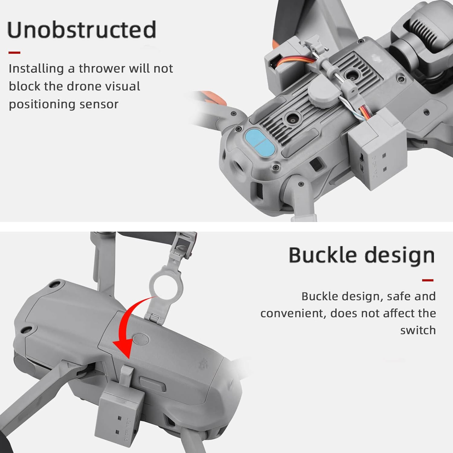 BRDRC AIR 2S Payload Airdrop System,Transport Release with Landing Gear Wedding Ring Thrower Fishing Bait Clip Delivery Advertising Rescue Kit for DJI Mavic AIR 2 2S Accessories(Not AIR 3 2023)