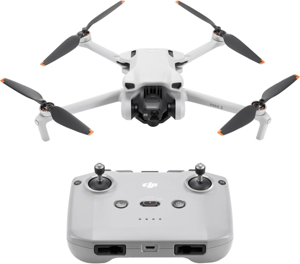 DJI Mini 3, Lightweight 3x Mechanical Gimbal Mini Camera Drone with 4K HDR Video, 38-min Flight Time, up to 32800ft (10km) Video Transmission, True Vertical Shooting, GPS Auto Return Integrated