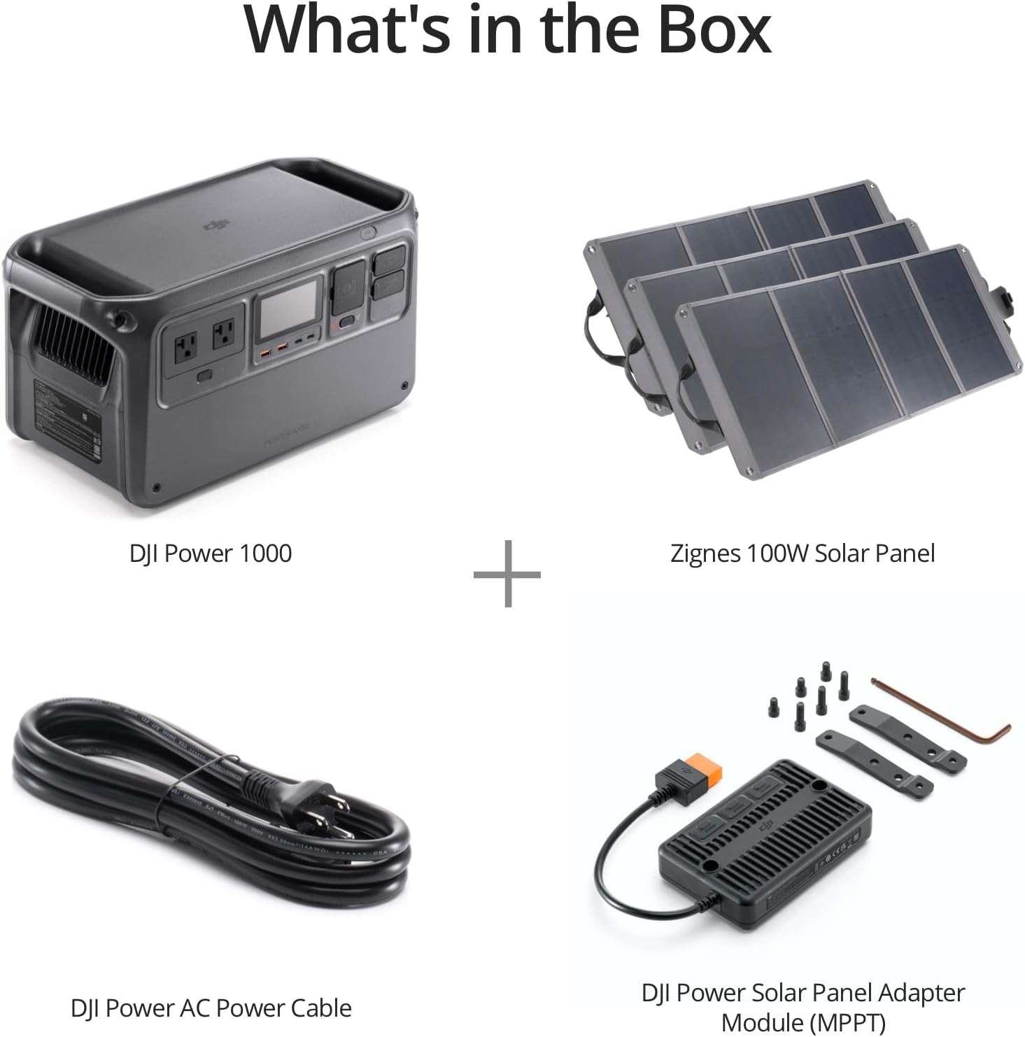 DJI Power 1000 Portable Power Station, 1024Wh LiFePO4 Battery, 2200W Solar Generator, Home Backup, 4-in-1 Fast Charging, 23db Utral-Silent, Camping  RVs, Off-grid, Power Outage (Solar Panel Optional)