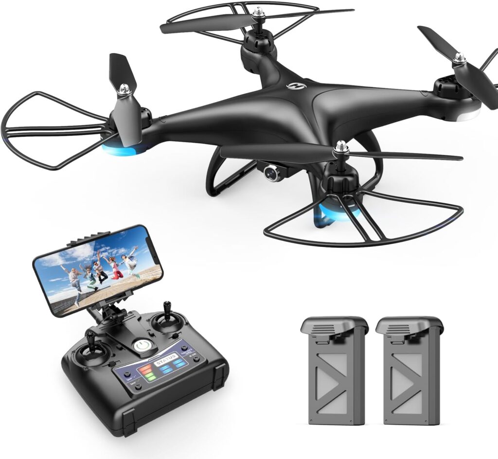 Holy Stone HS110D FPV RC Drone with 1080P HD Camera Live Video 120°Wide-Angle WiFi Quadcopter with Gravity Sensor, Voice  Gesture Control, Altitude Hold, Headless Mode, 3D Flip RTF 2 Batteries