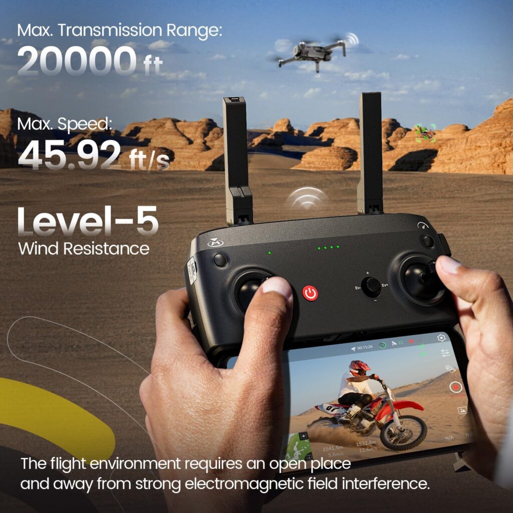 Holy Stone HS900 249g Lightweight GPS Drones with Camera for Adults 4K; 3 Axis Brushless Gimbal Drone with 4K/30FPS Video, 48MP Photo, 20000Ft Transmission, Visual Tracking Follow Me, Smart Return