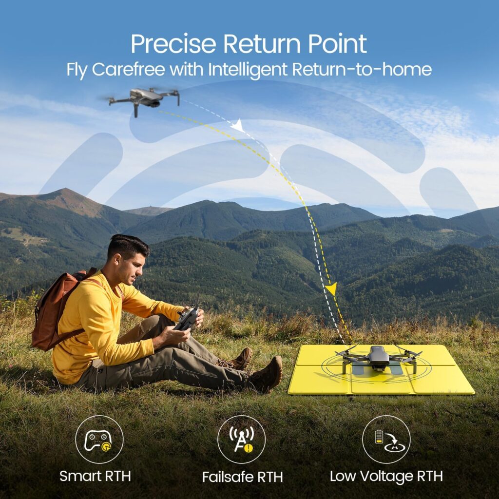 Holy Stone HS900 249g Lightweight GPS Drones with Camera for Adults 4K; 3 Axis Brushless Gimbal Drone with 4K/30FPS Video, 48MP Photo, 20000Ft Transmission, Visual Tracking Follow Me, Smart Return