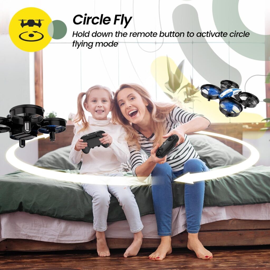 Holy Stone Mini Drone for Kids and Beginners RC Nano Quadcopter Indoor Small Helicopter Plane with Auto Hovering, 3D Flips, Headless Mode and 3 Batteries, Great Gift Toy for Boys and Girls, Blue