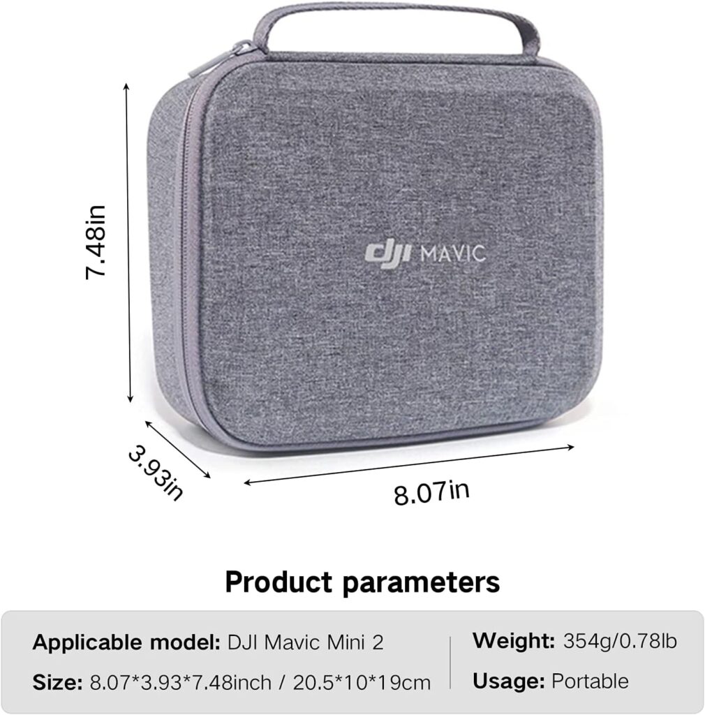 Original Mavic Mini 2 Carrying Case Storage Bag Hard Shell Box for DJI Mini 2, Mini 2 SE Drone Accessories (mini 2, grey)