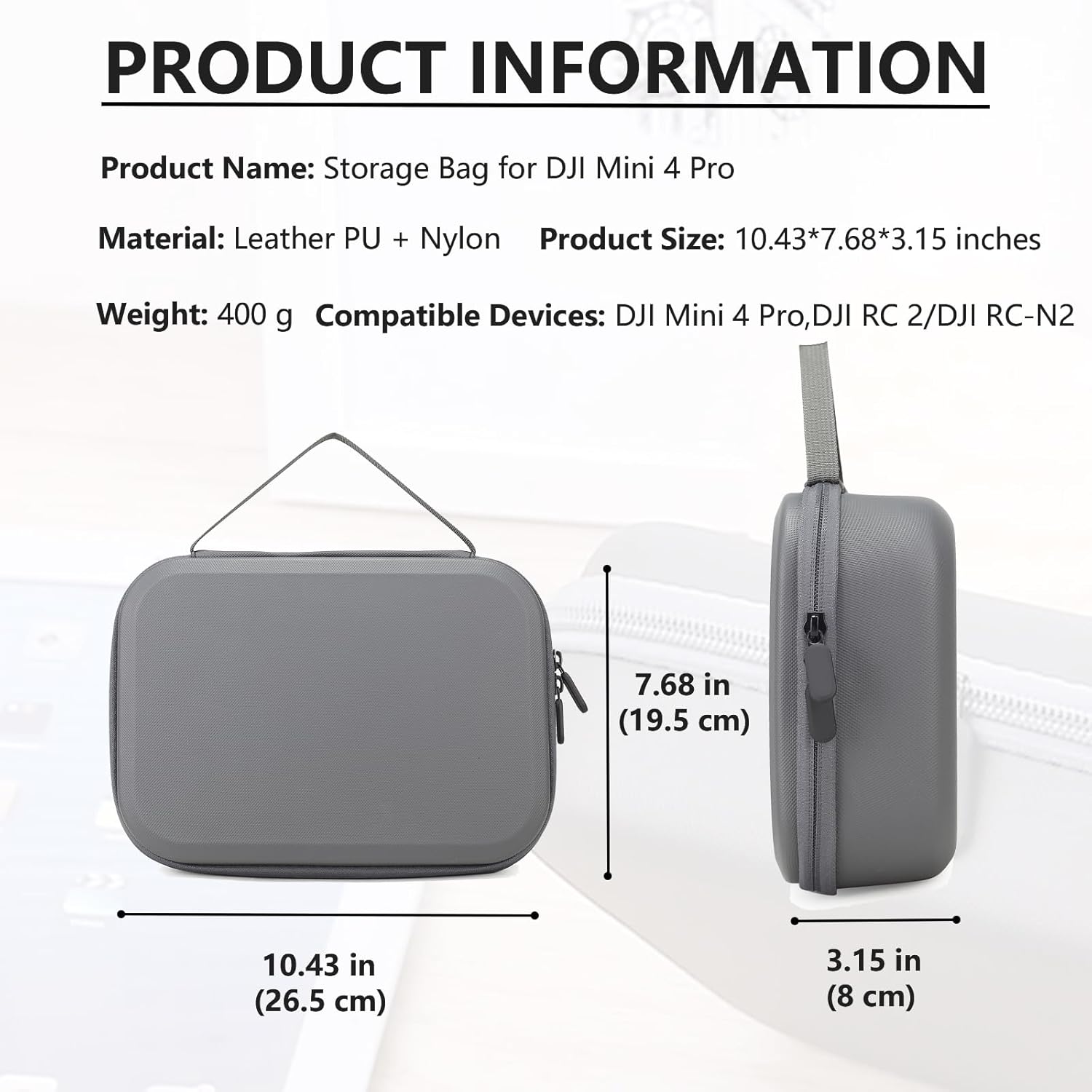 Storage Bag for DJI Mini 3/Mini 3 Pro-Newest Mini 3 Pro Drone Case Hard Shell Travel Carrying case Compatible with DJI Mini 3/Mini 3 Pro, DJI RC/DJI RC-N1 and Accessories