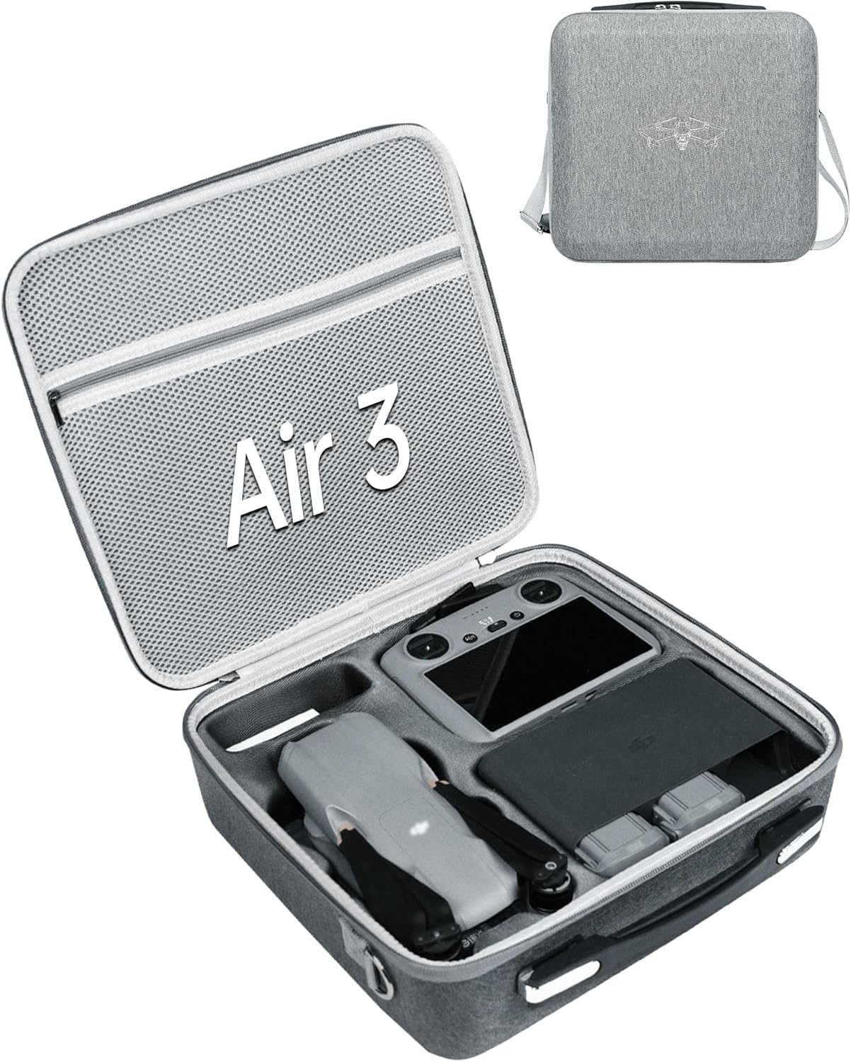 Air 3 Case for DJI Air 3 Drone Carrying Case Waterproof Travel Bag for DJI Air 3 Fly More Combo, Storage Shoulder Bag for RC 2/RC-N2 Controller, Air 3 Battery Charger Propellers Accessories