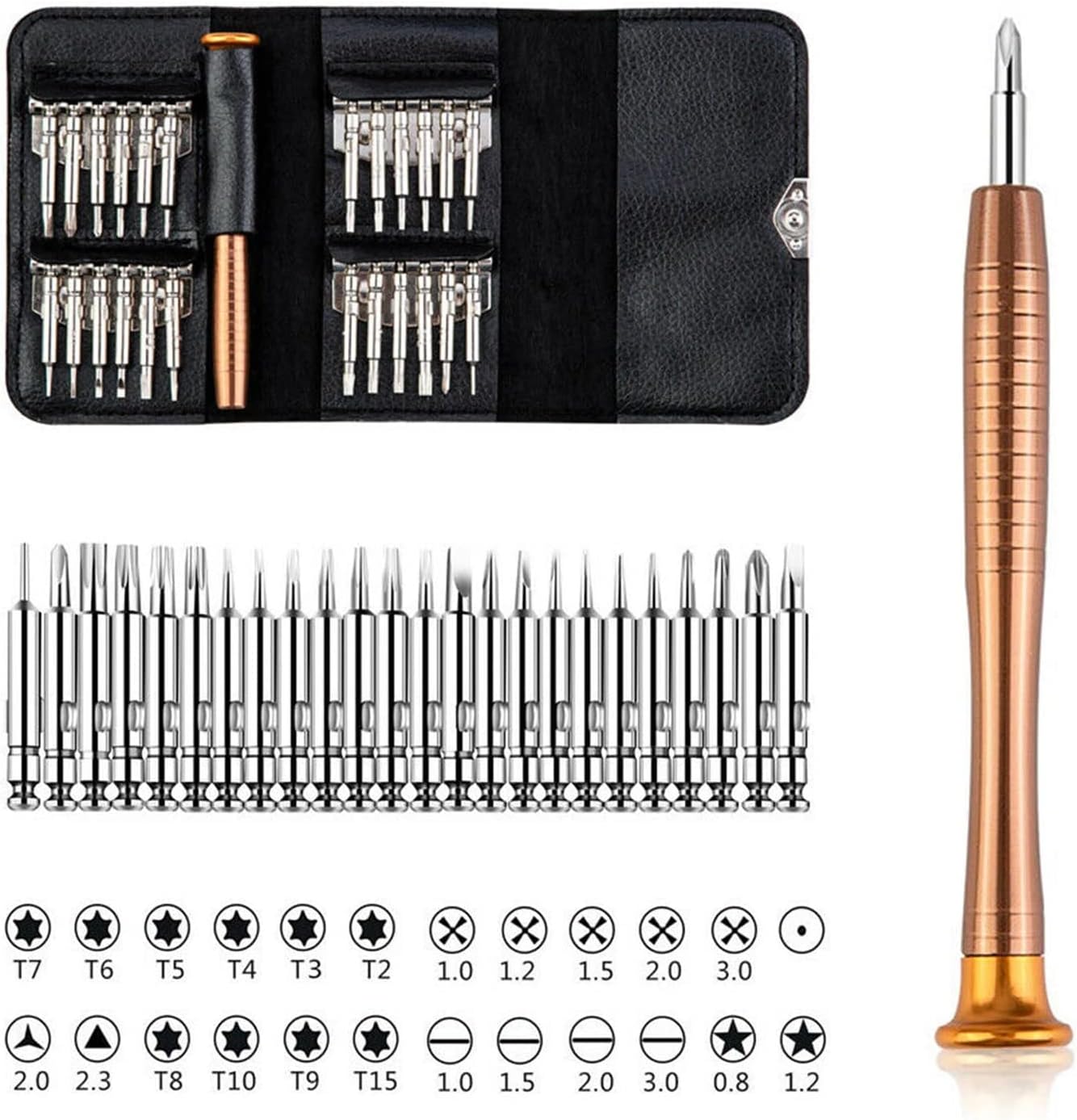 DJI Repair Screwdrivers Tool Set for DJI Mavic 2/2S Phantom 3 4/4 Pro Mavic 2/3 Mini 2/SE/Mini 3 /Mini 3 Pro Spark Avata Drone and Other Electronics Devices Universal Screwdriver 25 In 1