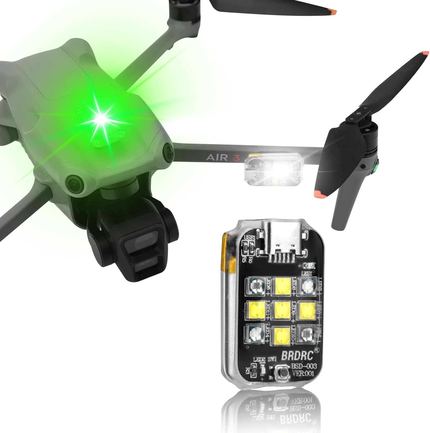 Drone Strobe Light, Anti Collision Light, for FAA Drone Night Flying,Rechargable Flash Signal Lamp for DJI Air 3/Mini 4 Pro/Avata 2/Neo/Mavic 3/Mini 3 Pro