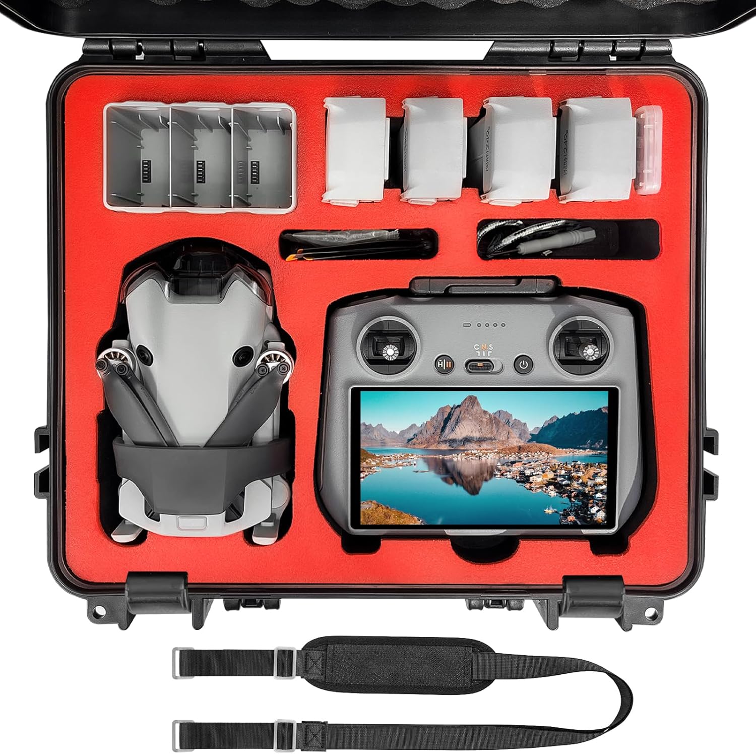 FPVtosky Mini 4 Pro Hard Case for DJI Mini 4 Pro/Mini 3 pro, Waterproof Case for Mavic mini 4 pro with DJI RC/DJI RC 2 Controller, Travel Case for DJI Mini 4 Pro/Mini 3 Pro Accessories