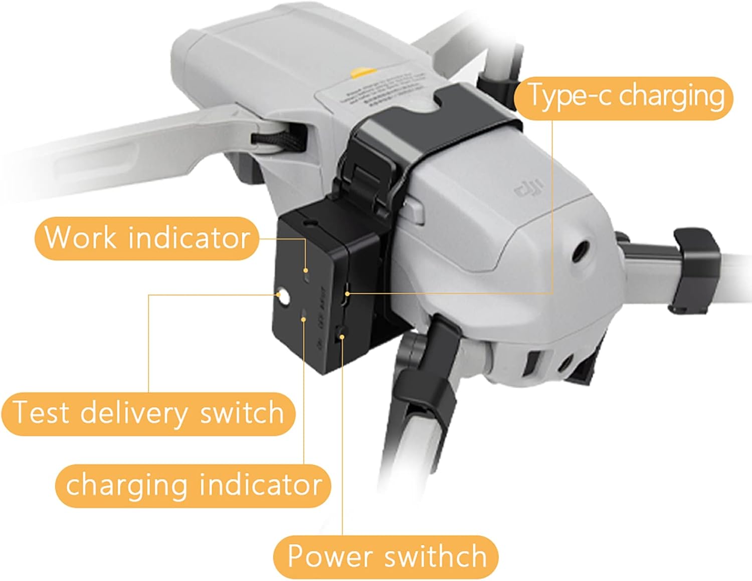 Hanatora Payload Airdrop Release Drop Device for DJI Air 2S,Mavic Air 2 Drone,Clip Delivery Transport Dropper,Wedding Fishing Bait Search  Rescue Kit Accessories