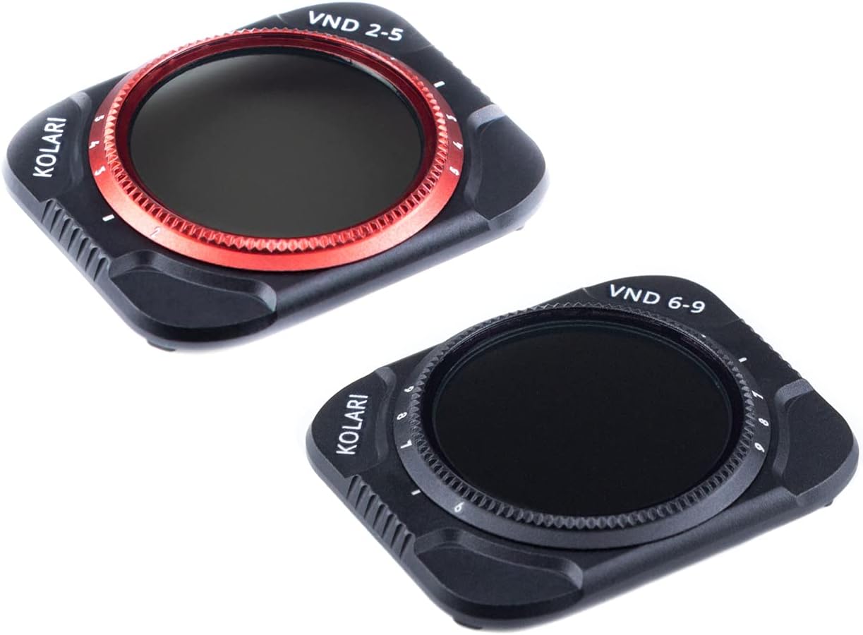 Kolari VND 2-Filter Set for DJI Air 2S – 2-5 Stop VND  6-9 Stop VND Filters | Easy to Change Photography Filters for DJI Air 2S Prevents Photos from Being Overexposed