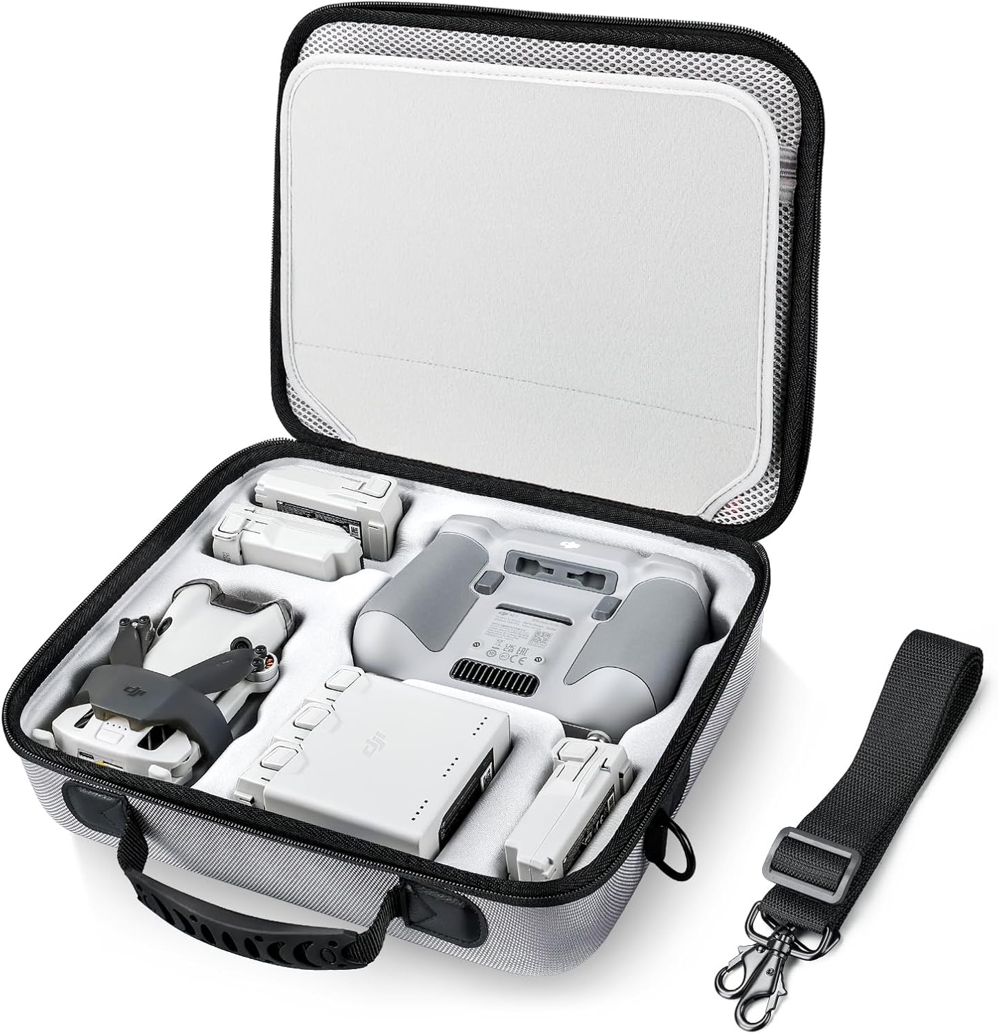 Lykus Spartan MM400 Carrying Bag Case for DJI Mini 4 Pro/Mini 3/Pro, Fit up to 7 batteries and RC lanyard [CASE ONLY]