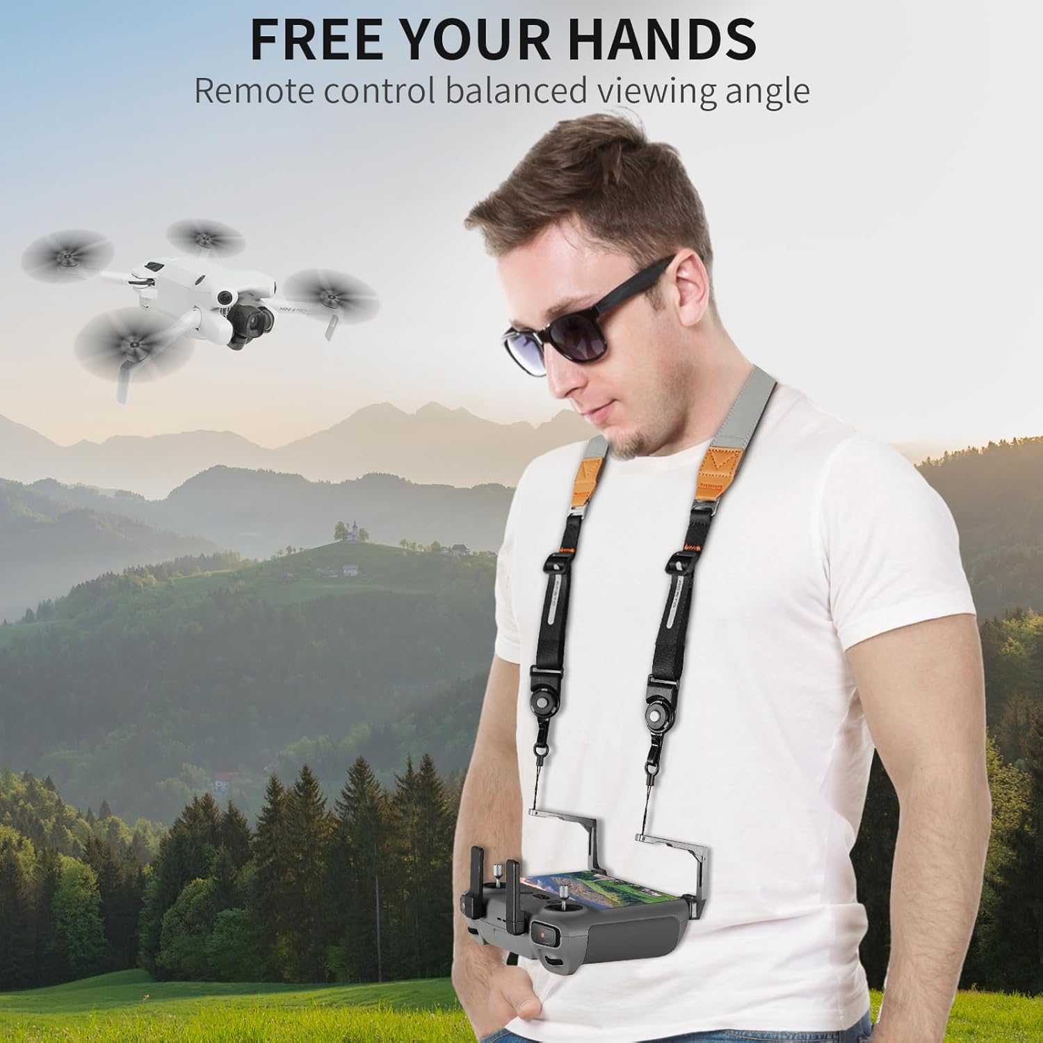 RCstyle Neck Lanyard for RC  RC 2  RC Pro,for DJI Mini 4 Pro, Air 3, 2S, Mini 3/3 Pro Portable Lanyard Remote Control Neck Strap,Safe and Comfort