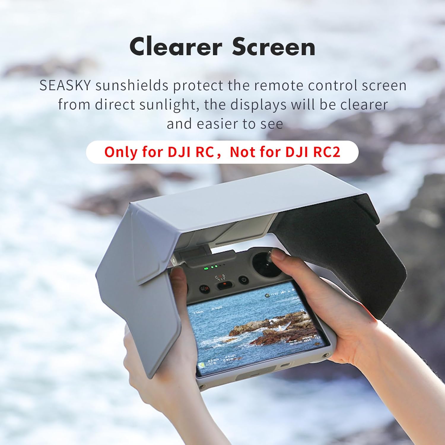 SEASKY Sun Hoods Sunshade Cover Accessories for DJI RC Remote Control Compatible with DJI Mini 3 Pro、DJI Mavic 3 Classic、DJI Air 2S Sunshades Sun shade