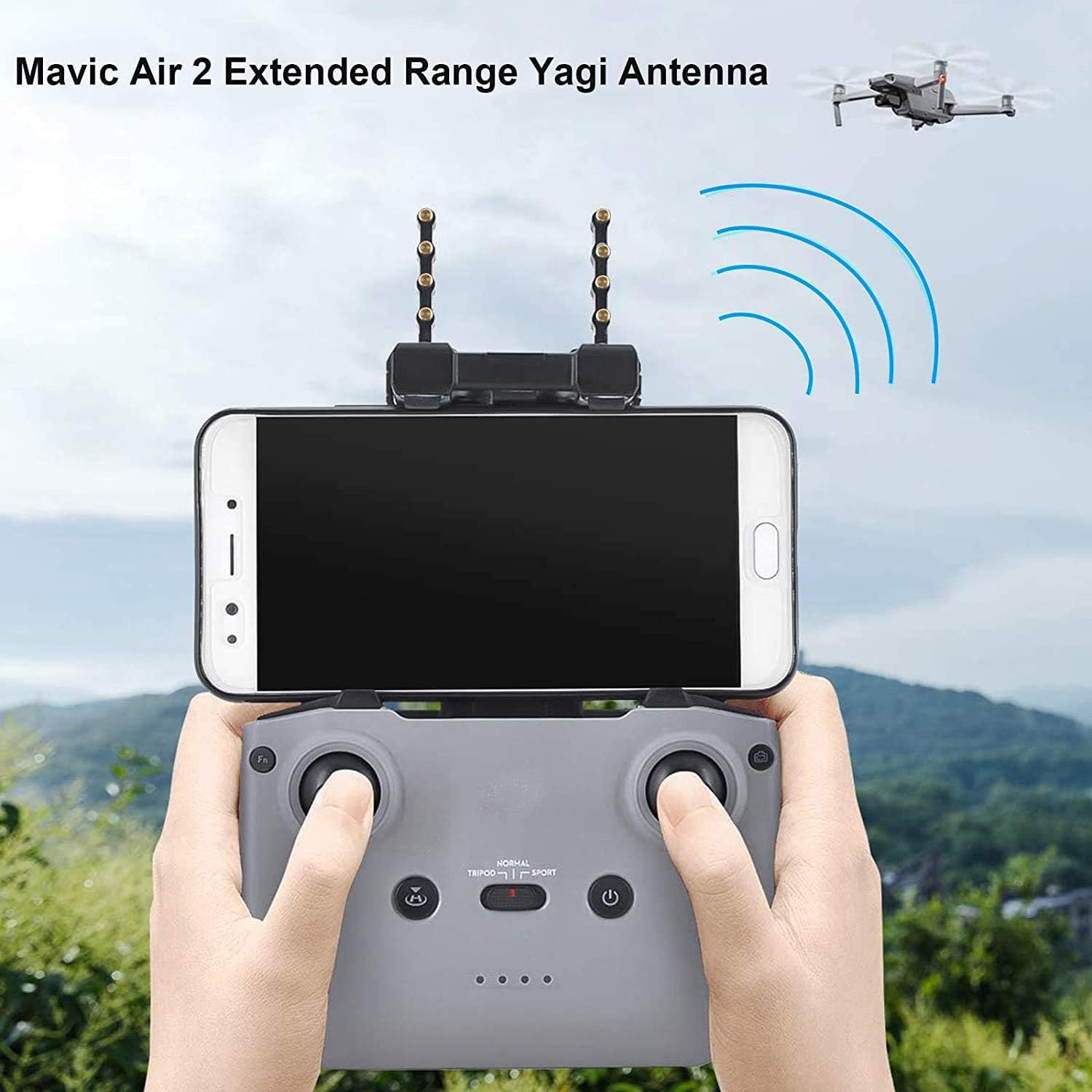 Skyreat Antenna Range Extender Yagi-UDA 5.8Ghz Signal Boosters for DJI NEO/Mini 2 SE/Mini 4K | Mini 3 Pro | Mavic Air 2 Drone RC-N1 / RCN2 /RCN3 Conrtoller Accessories