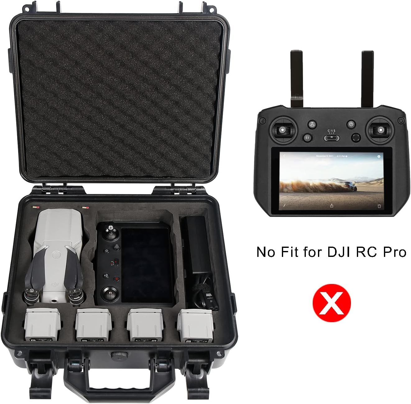 Smatree 13.4L Waterproof Hard Case Compatible with DJI Air 2S / DJI Mavic Air 2 Fly More Combo and Smart Controller(Not Fit for DJI RC Pro Controller)