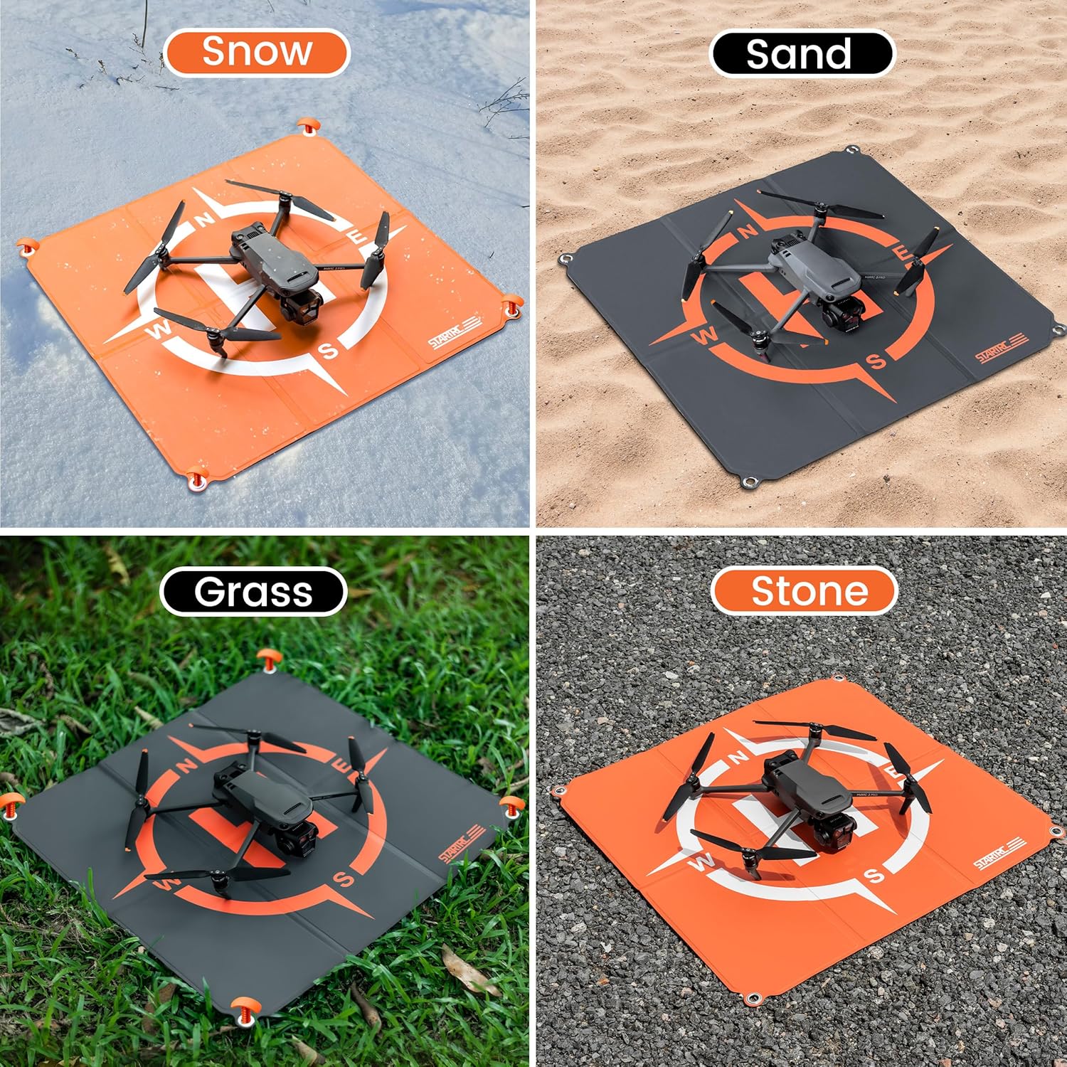 STARTRC 25-inch Drone Landing Pad Pro, Waterproof Portable Fast-Foldable Landing Pad for DJI Neo/Avata 2/Mini 4k/Air 3/Mini 4 Pro/Mini 3 Pro/Mavic Air 2S/Mavic 3/Avata FPV/for DJI Mavic 3 Pro Drone Accessories