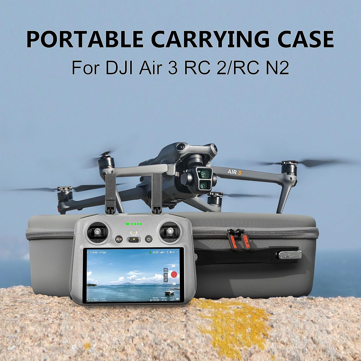 STARTRC Air 3 Carrying Case, Portable Travel Shoulder Bag for DJI Air 3 (for DJI RC 2/RC-N2) Drone Accessories