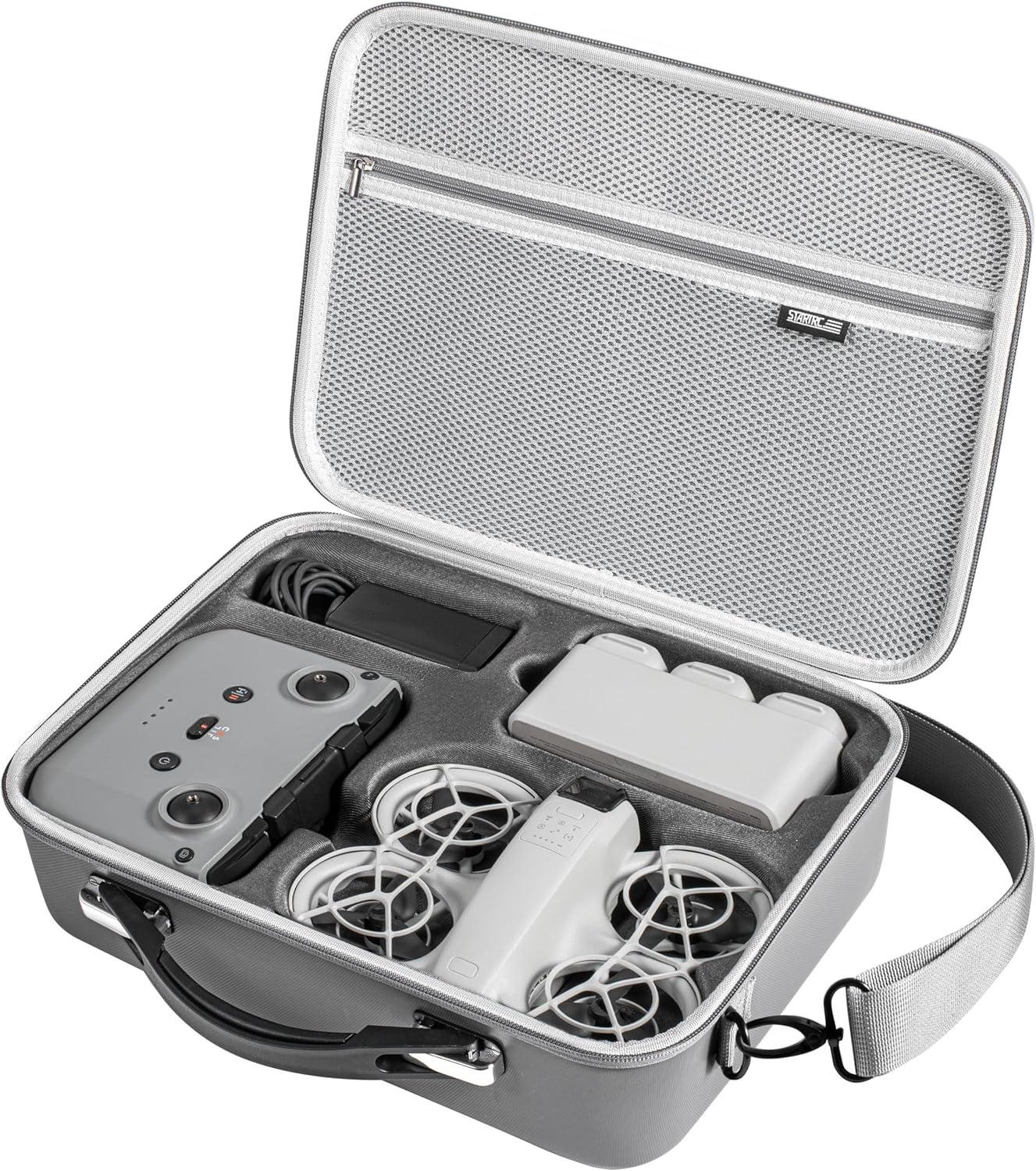 STARTRC Carrying Case for DJI Neo Portable PU Storage Protective Bag for DJI Neo Fly More Combo Accessories, Compatible with RC-N3/N2 Remote Controller, Neo Intelligent Flight Battery, Charging Hub