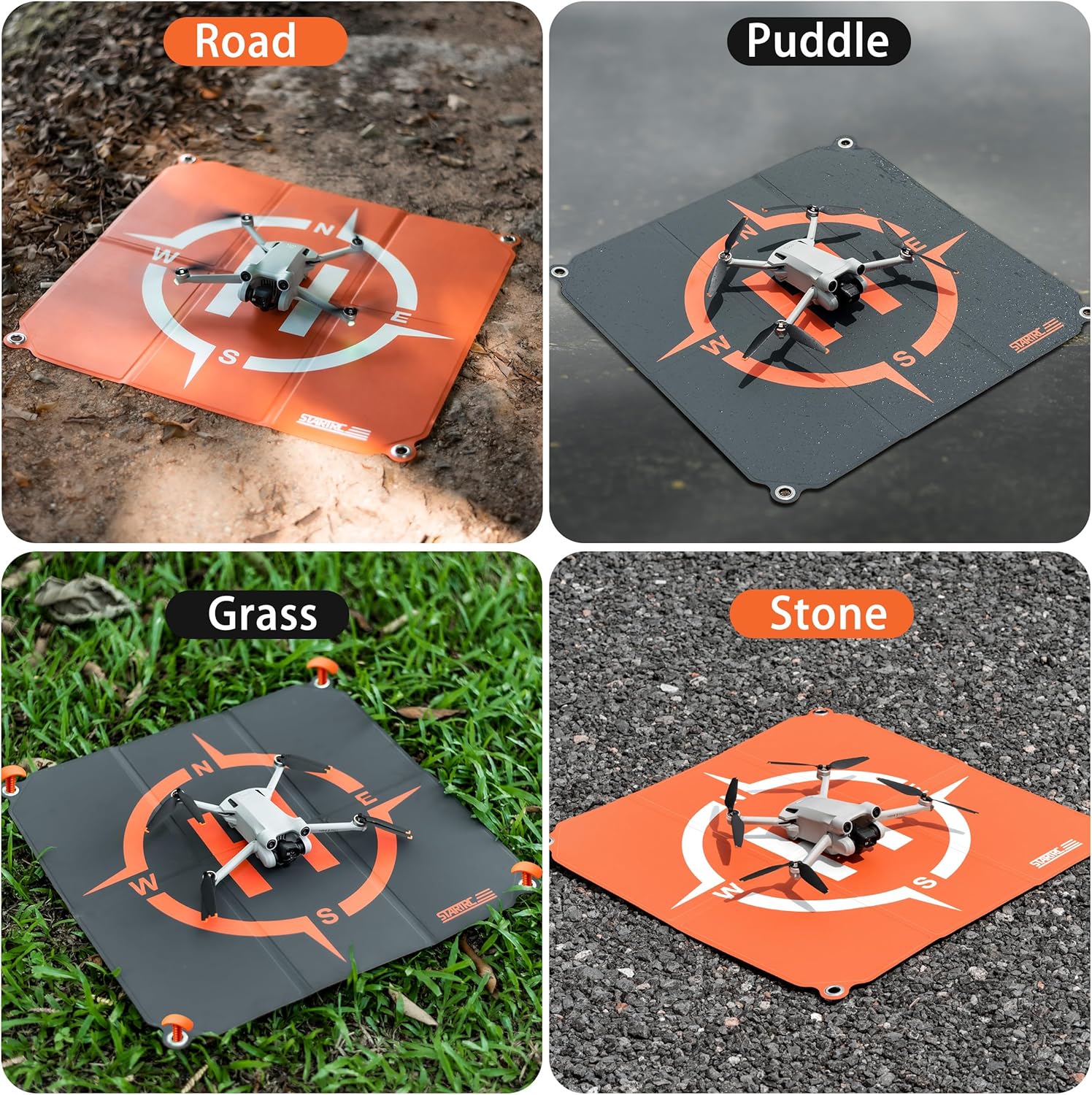 STARTRC Drone Landing Pad Pro, Universal Waterproof Portable Fast-Foldable Helipad for DJI Neo/Mini 4K/Avata 2/Mini 4 Pro/Mavic 3 Pro/Mini 2 SE/Air 2S/Mini 3 Pro/Holy Stone/Avata/RC Quadcopters (22-inch/55cm)