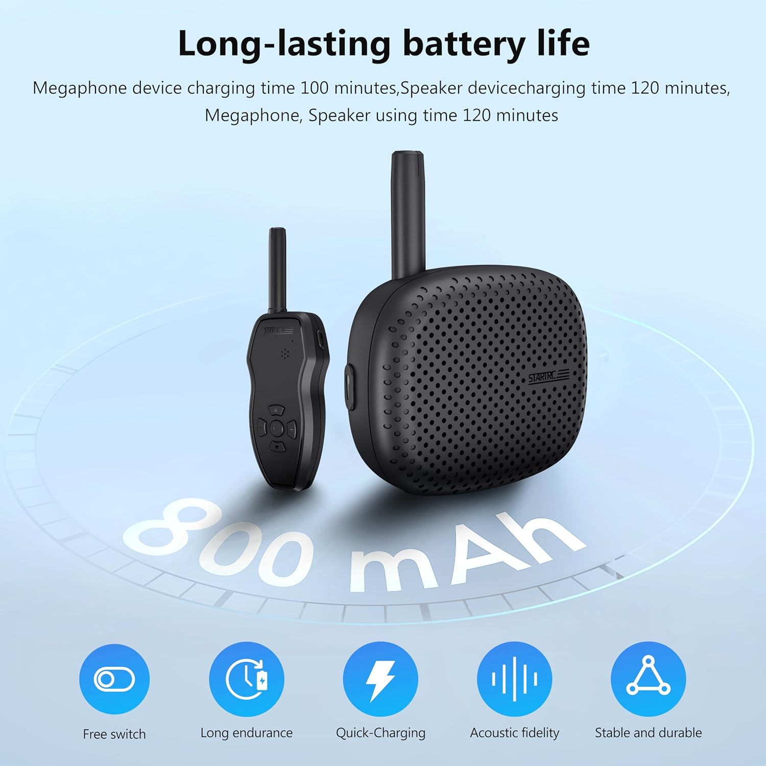 STARTRC Drone Speaker Real-Time Megaphone Portable Interference-Free Long Distance Microphone for DJI Air 3/Mavic Air 2S/Mavic 3 Pro/Avata/Holy Stone/FPV Drone Accessories