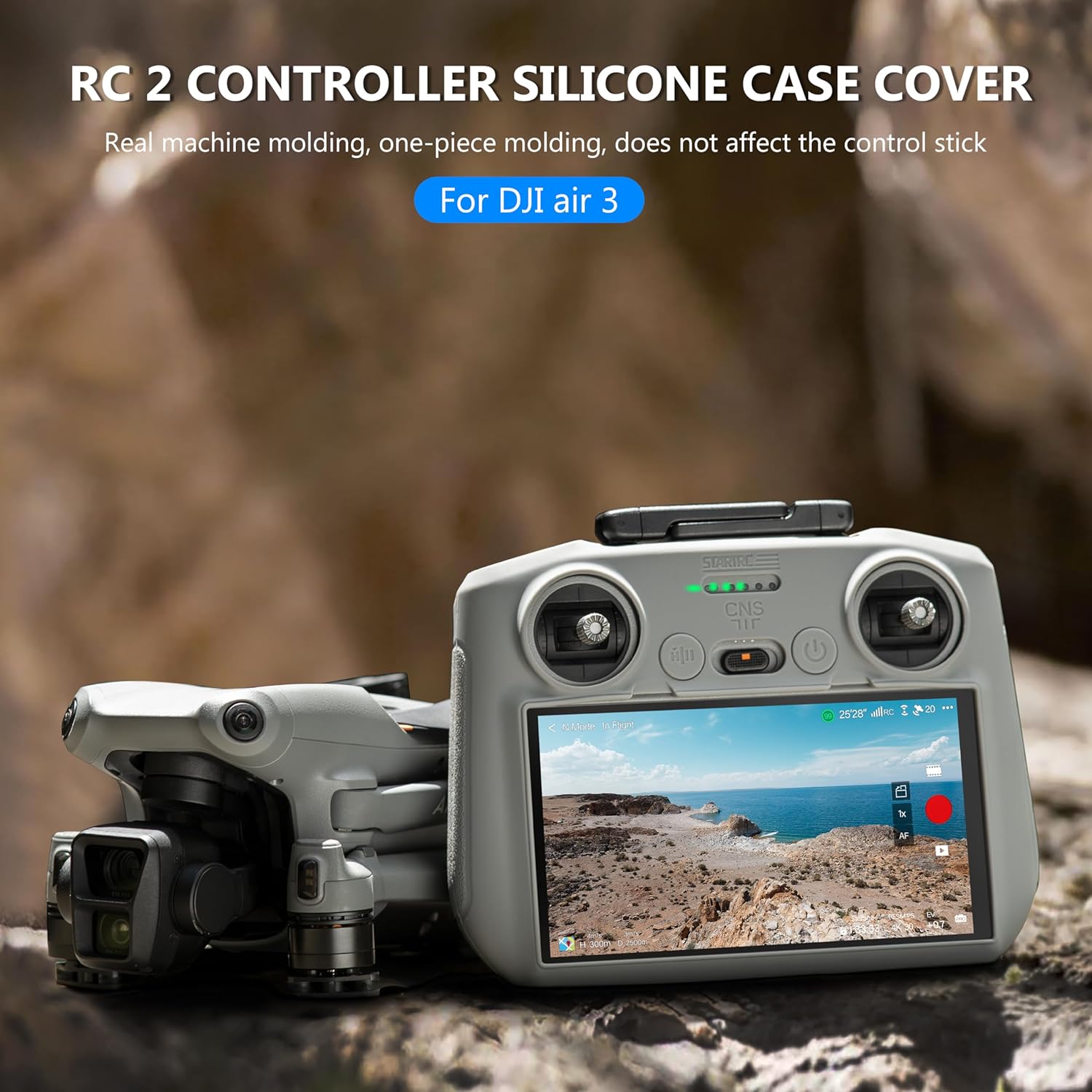 STARTRC RC 2 Silicone Protective Cover Case for DJI Mini 4 Pro/Air 3 Accessories, Compatible with DJI RC 2 Remote Controller