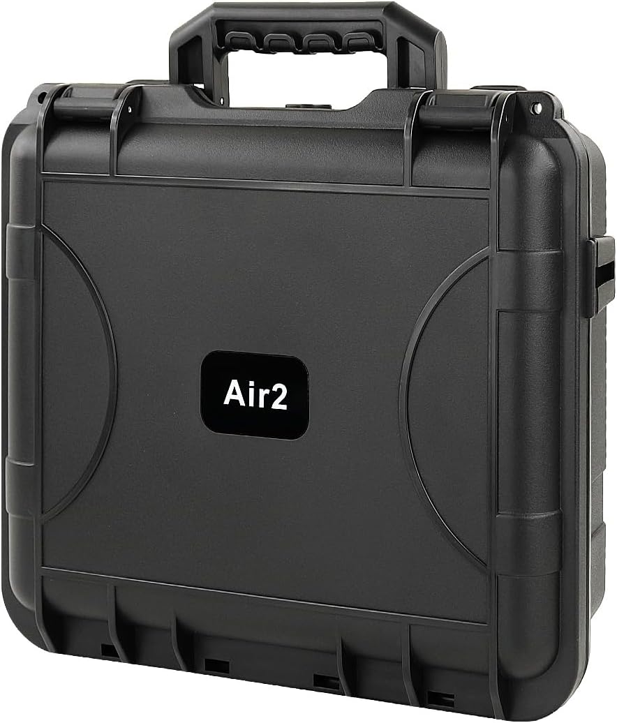 Waterproof Hard Carrying Case for DJI Air 2/2S Drone and Accessories, Waterproof, Shockproof, All-round protection(Case Only, Not Include Drones and Accessories) - Black