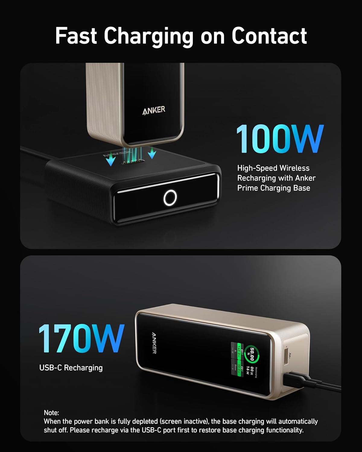 Anker Prime Power Bank, 27,650mAh 3-Port 250W Portable Charger (99.54Wh) Smart App, Compatible with MacBook Pro/Air, iPhone 16/15/14/13 Series, Samsung, Dell, and More (Charging Base Not Included)