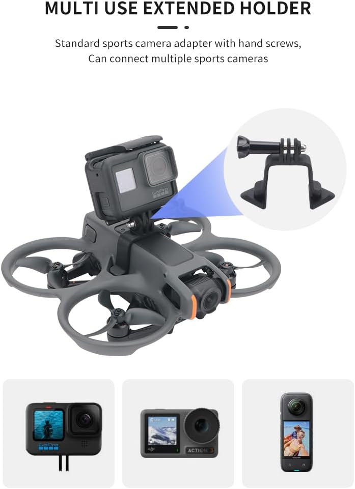 Avata 2 Camera Mount Extension Carry Bracket with 1/4 Screw Adapter for DJI Avata 2 Accessories