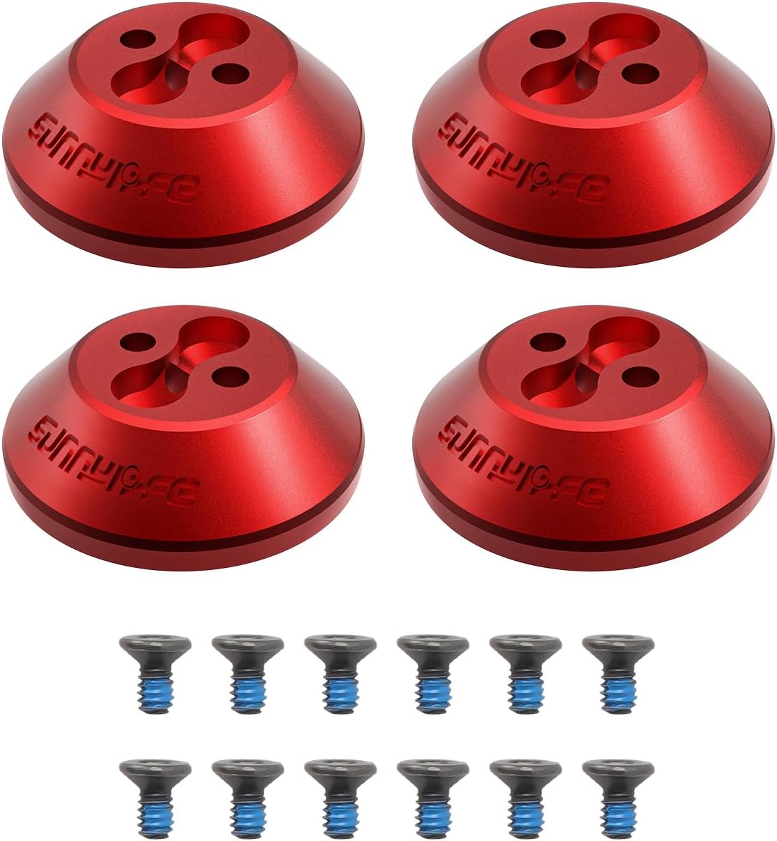 BTG Aluminum Alloy Motor Covers for DJI Avata 2 Accessories Motor Covers Caps (Red)