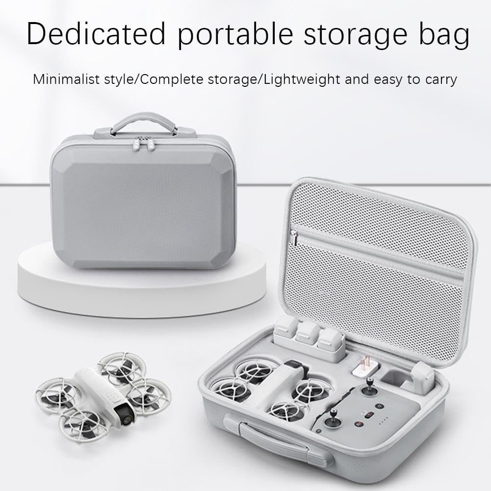 Carrying Case for DJI Neo Portable PU Storage Protective Bag for DJI Neo Fly More Combo Accessories,Compatible with RC-N3 Remote Controller,Porable Travel Storage Bag for DJI NEO Drone Aceessories