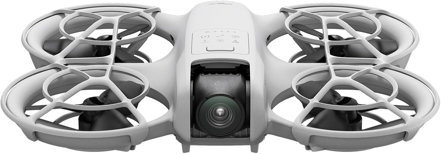 DJI Neo, Mini Drone with 4K UHD Camera for Adults, 135g Self Flying Drone that Follows You, Palm Takeoff, AI Subject Tracking, QuickShots, Stabilized Video, Built-In Propeller Guard (Controller-Free)