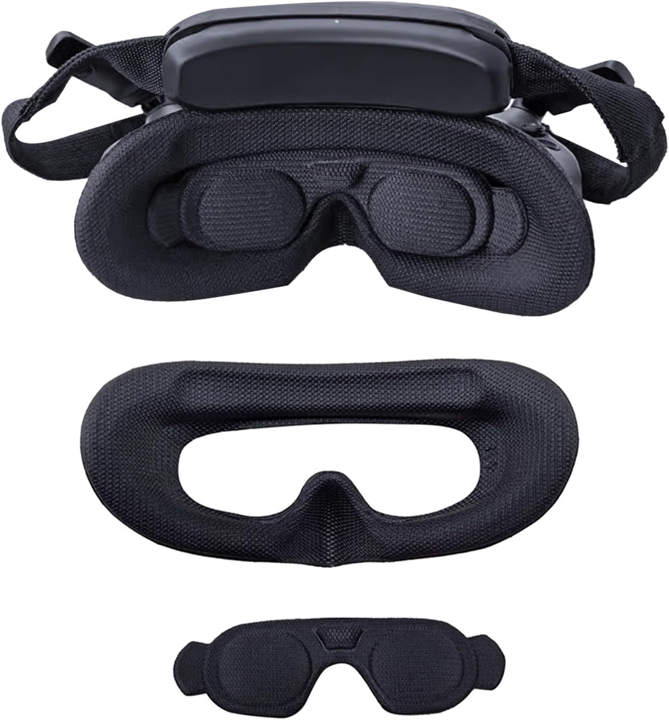 Goggles 3 Lens Protective Cover + Face Pad, Sponge Foam Padding Dustproof Eye Pad for DJI AVATA 2