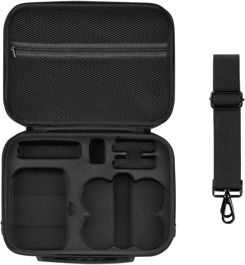 Hard Carrying Case for DJI Neo Drone Travel Organizer Crossbody Bag with Shoulder Strap for DJI Neo Fly More Combo Accessories RC-N3 Remote Controller, Neo Battery, Charging Hub Storage (Gray)