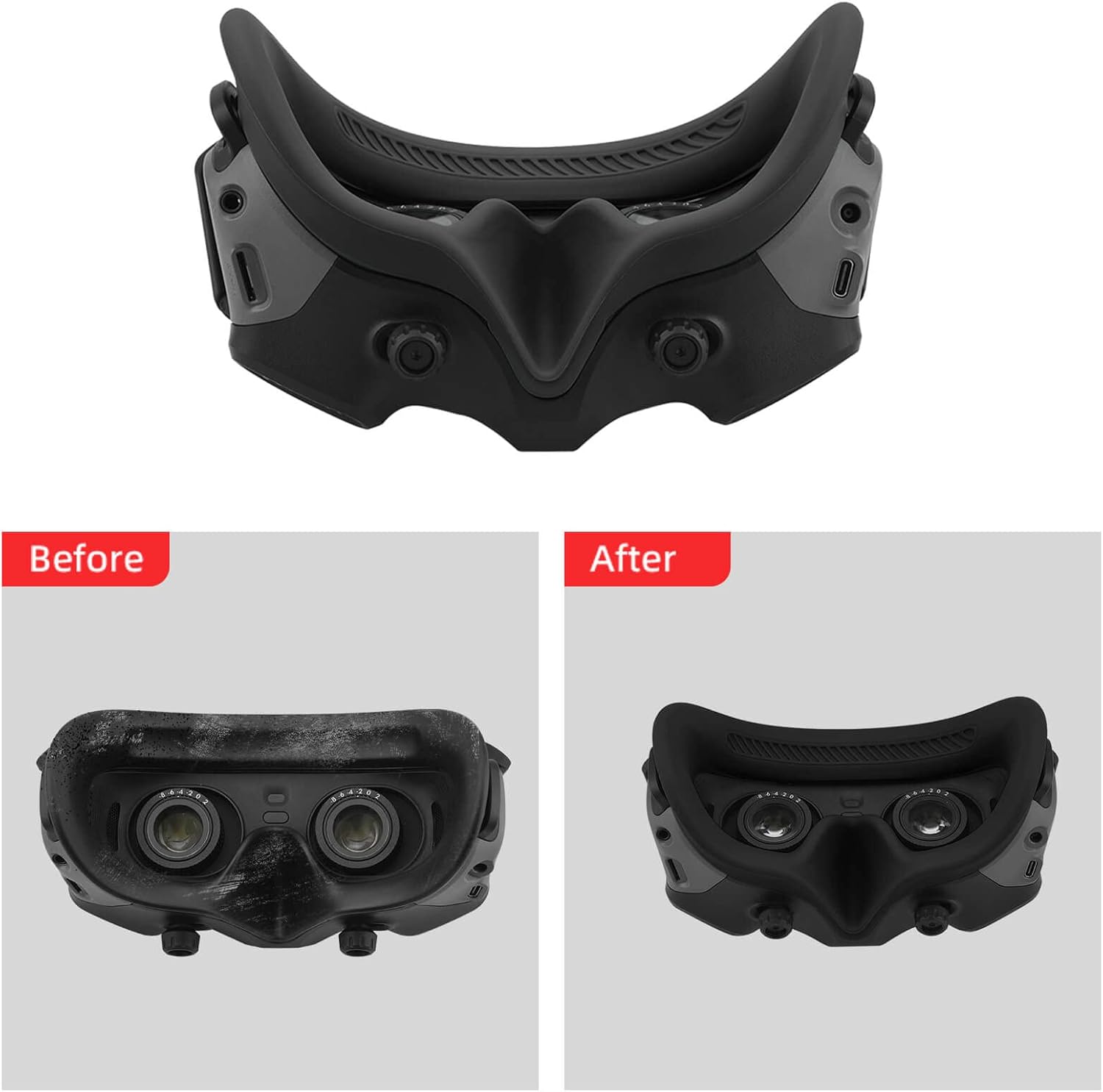 HeiyRC Silicone Eye Pad for DJI AVATA Goggles 2 Face Cushion Cover Sweat-Proof Non-Slip Washable Face Padding Accessories