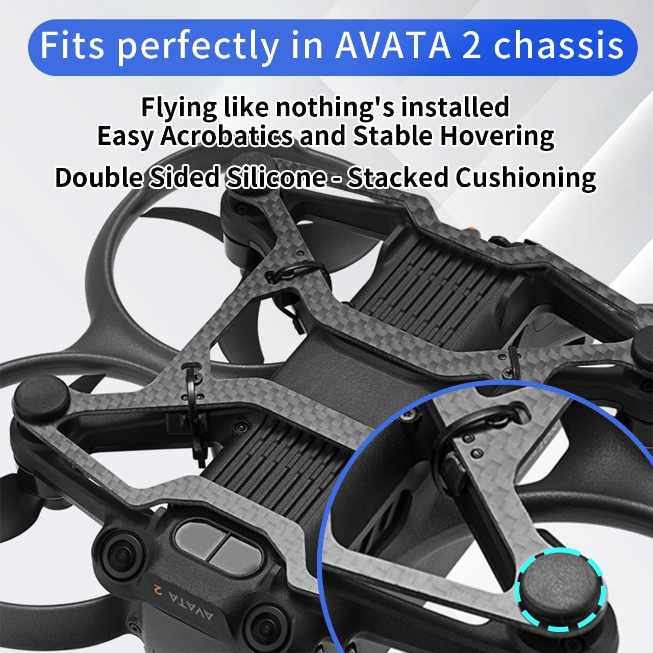 Lightweight Avata 2 Bumper Guards for DJI Avata 2, Aluminum Alloy Avata 2 Gimbal Guard, Camera Gimbal Guard for DJI Avata 2 Accessories, PTZ Protection for DJI Avata 2