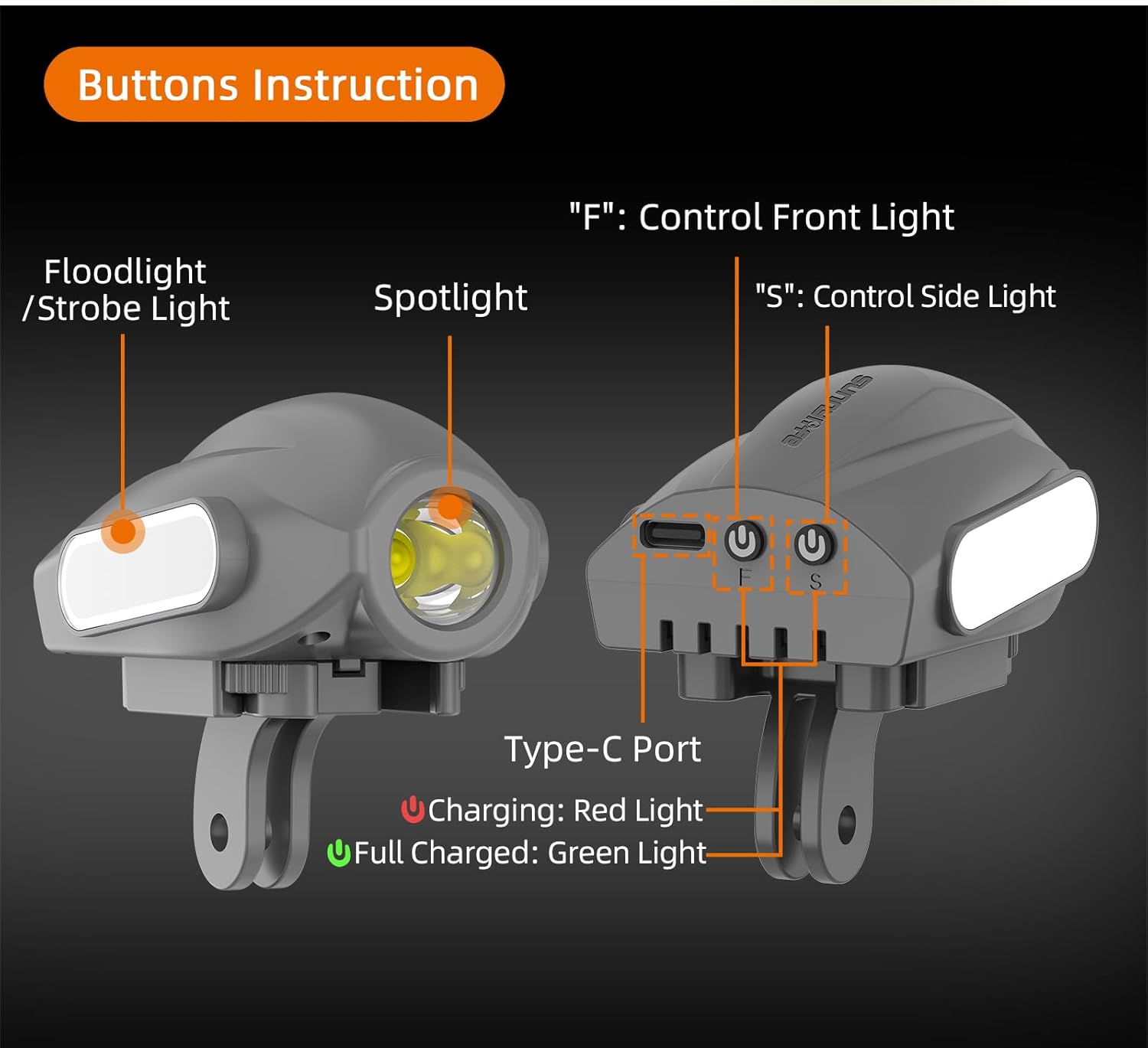 Mini 4 Pro Searchlight Night Flight Strobe Lights Anti Collision Indicator Flashing Light with Mount for DJI Mini 4 Pro Accessories