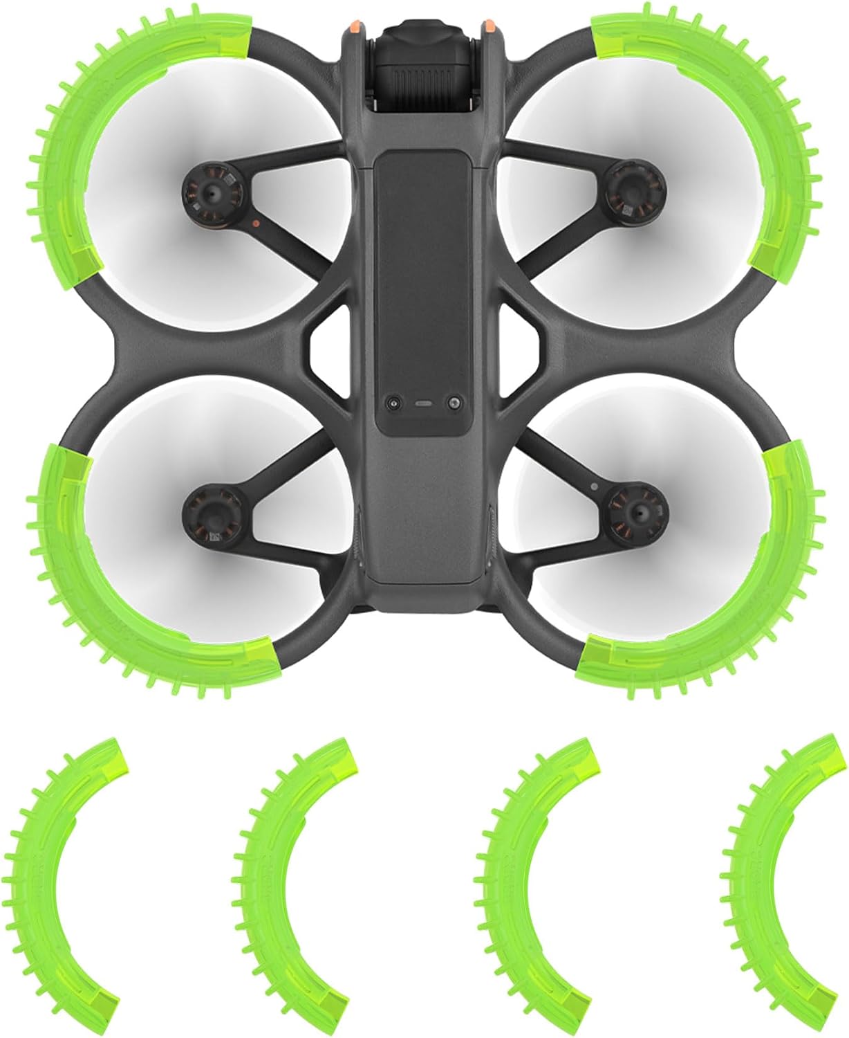 Propeller Guard Protector Accessories for DJI Avata 2, Drone Protective Bumper Anti-Collision Shockproof Prop Protector for DJI Avata 2, Fly Combo Protective Cover Ring (Green)