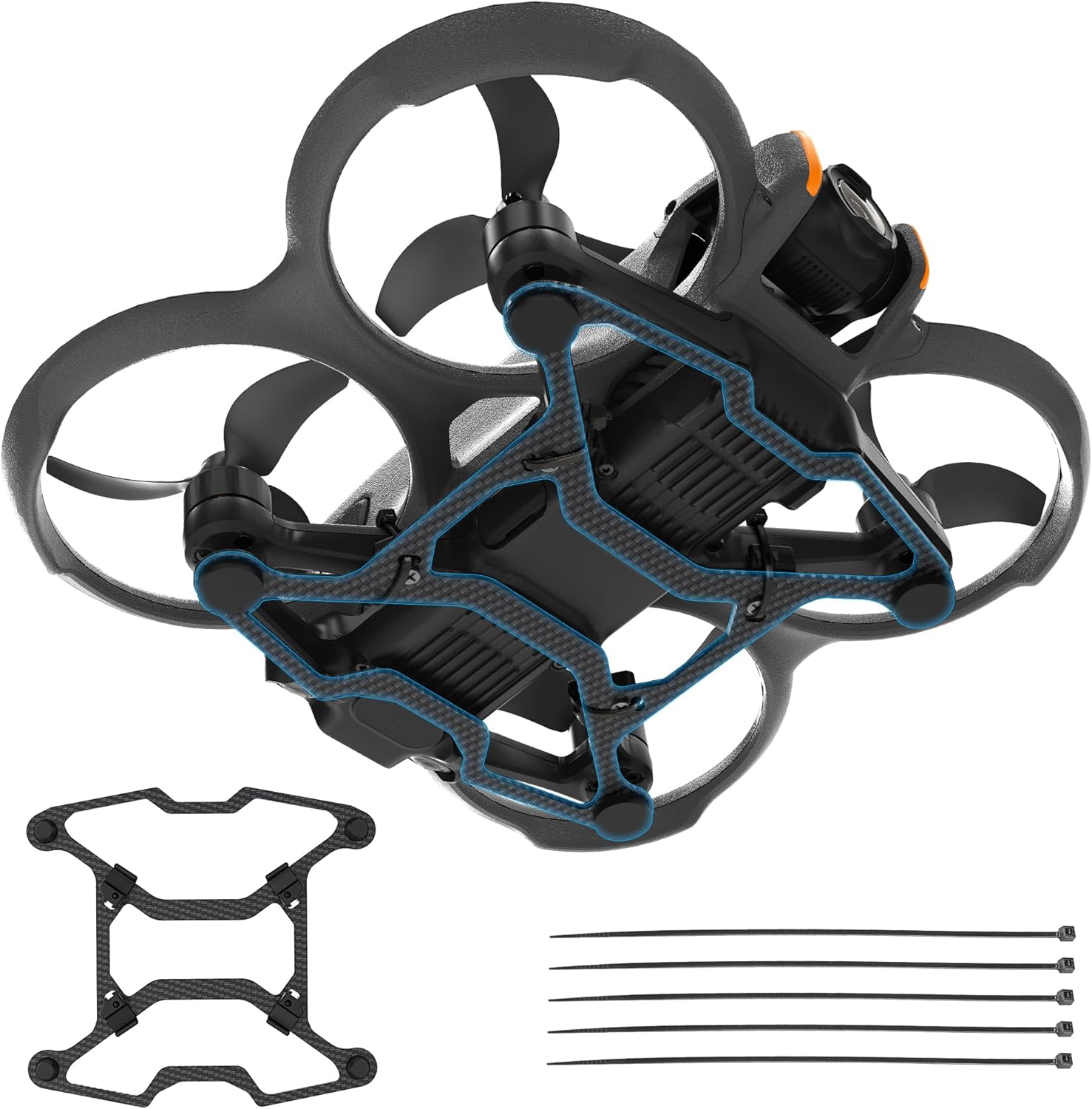 RCGEEK Landing Gear for DJI Avata 2 Accessories, Skintight Carbon Fiber Protect Bar for Avata 2, Safe Landing Without Damaging the Bottom of the Drone