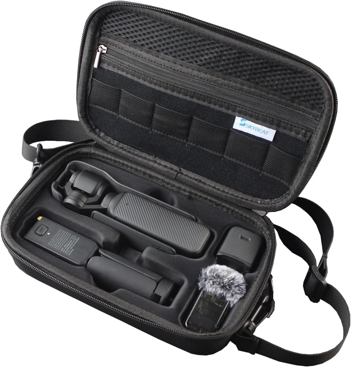 Skyreat Osmo Pocket 3 Case, Portable PU Storage Protective Bag for DJI Osmo Pocket 3 Creator Combo Accessories