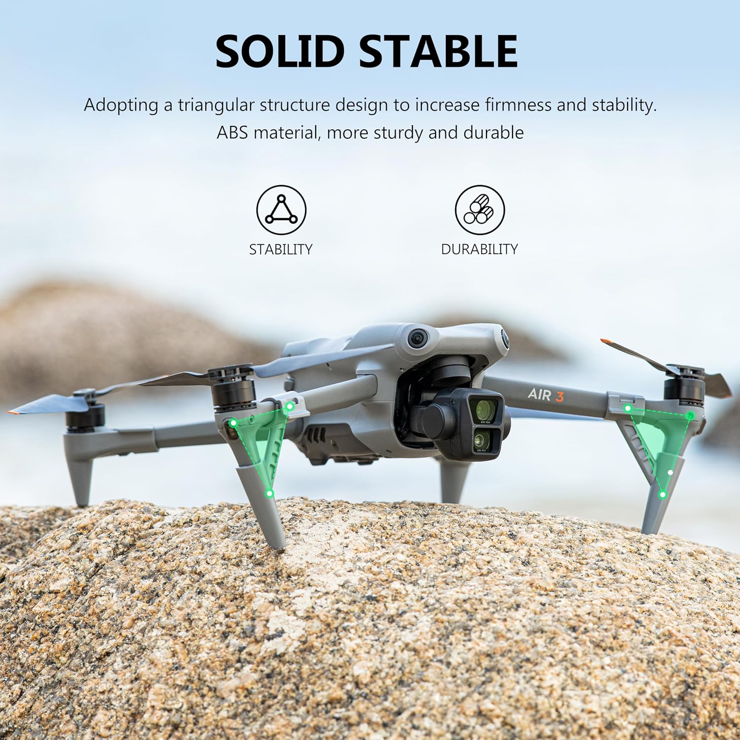 STARTRC Air 3 Extended Legs Landing Gear, Portable Extension Feet Support Stand for DJI Air 3 Drone Accessories