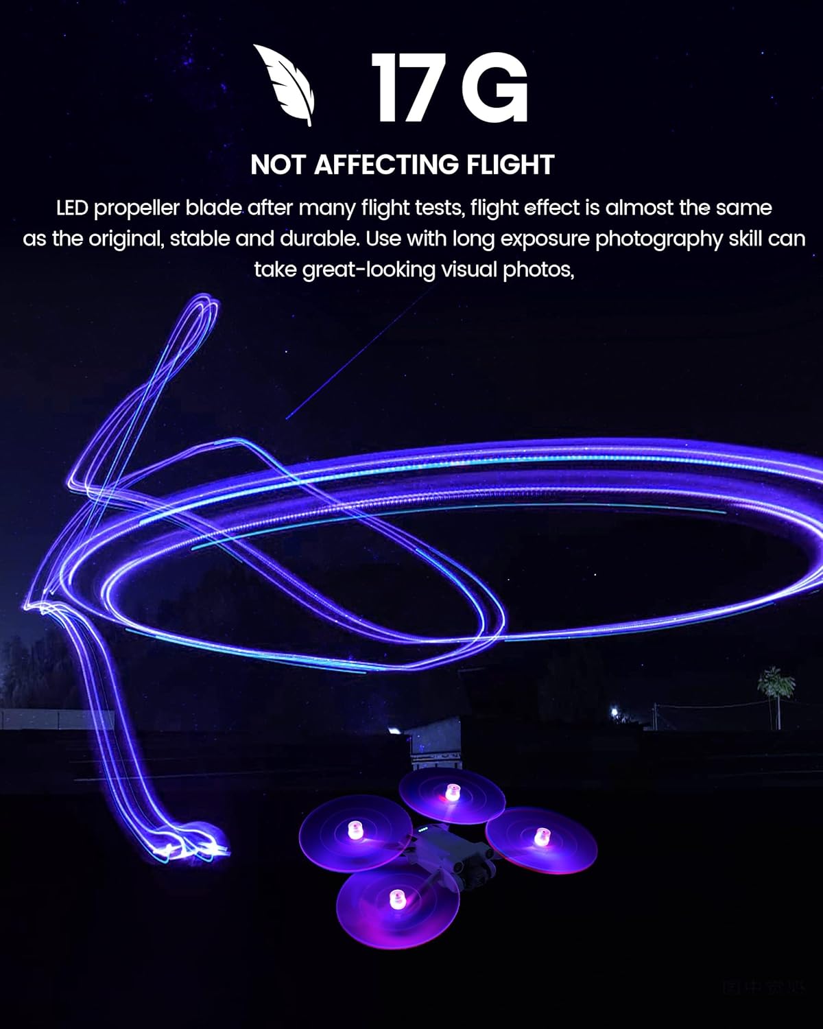 STARTRC Landing GearMini 4 Pro Propellers Low-Noise Led Lights Blades Props Propellers for DJI Mini 4 Pro/Mini 3/Mini 3 Pro Accessories(2 Pairs)