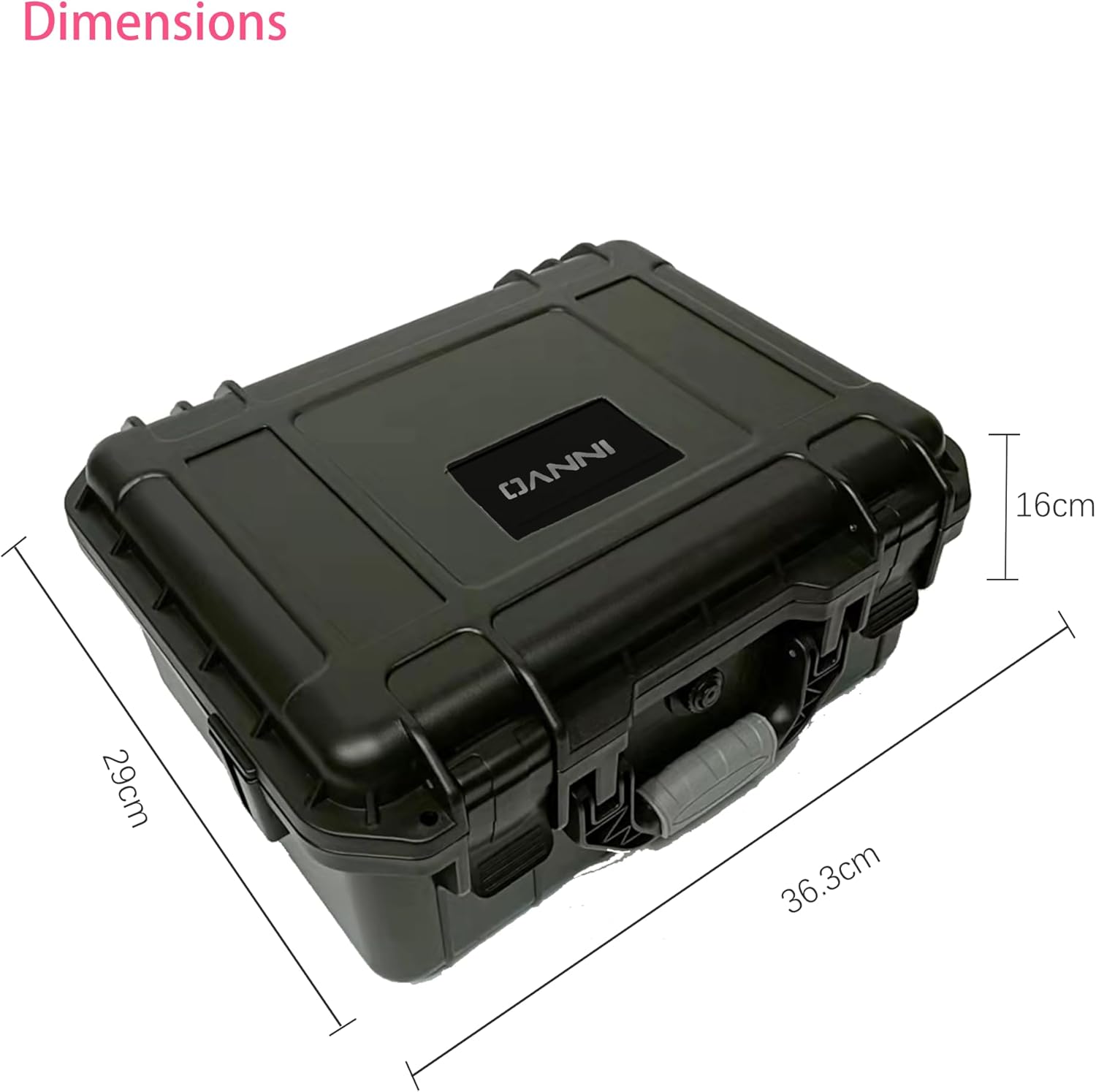 Waterproof Hard Case Compatible with DJI Air 3 - Shockproof Drone Case with Mesh Pocket for Accessories - Custom-Fit Foam for Drone, Controller, Components, Batteries, Charger - 14.2x6.3x11.4