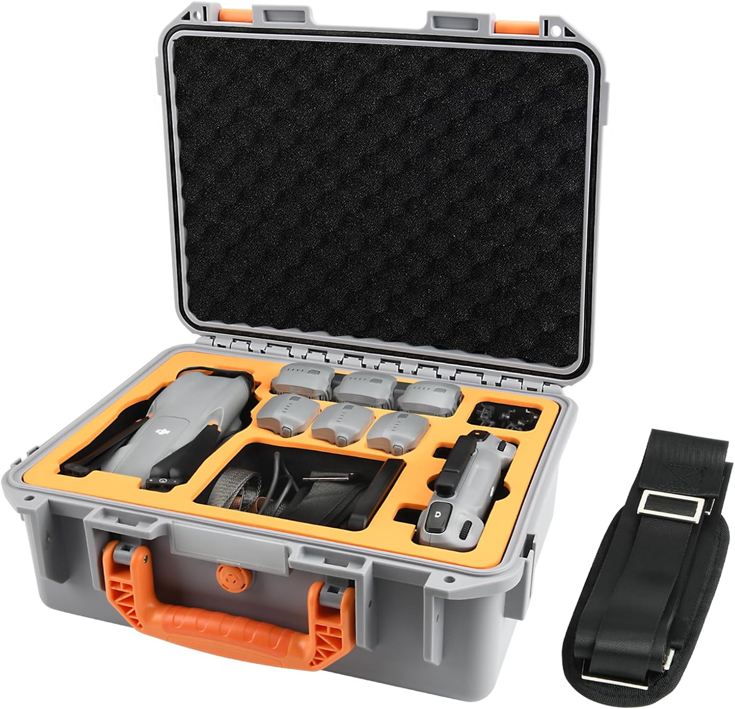 YETEETH Hard Case for DJI Air 3, Waterproof Pressure Resistant Carrying Case for DJI Air 3 Accessories - Fits Latest DJI RC 2/RC-N2 (Grey)