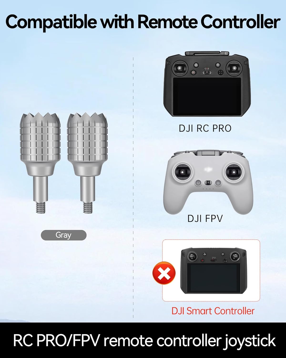 2 Pairs Controller Stick Replacement Joystick for DJI 𝗥𝗖 𝗣𝗿𝗼, 𝗙𝗣𝗩 𝗥𝗲𝗺𝗼𝘁𝗲 𝗖𝗼𝗻𝘁𝗿𝗼𝗹𝗹𝗲𝗿 𝟮/𝟯, Thumb Rocker for DJI Mini 3 Pro, Air 2S, Mavic 3/Pro/Classic/Cine, Avata/2, FPV