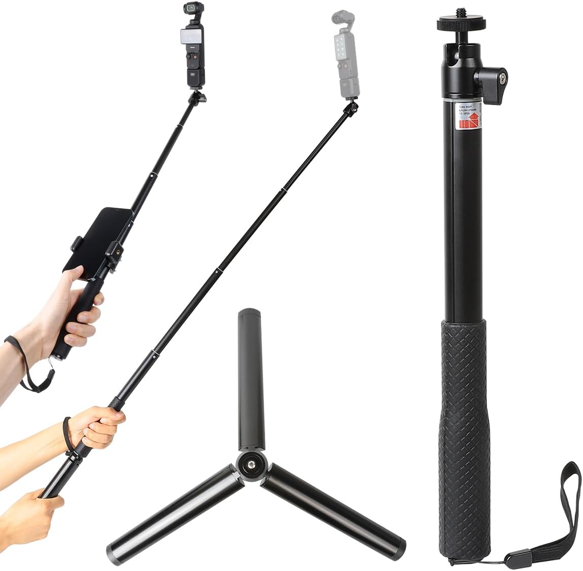 37inch Selfie Stick Gimbal Extension Pole+Tripod Mount Kit fit for DJI Osmo Pocket 3