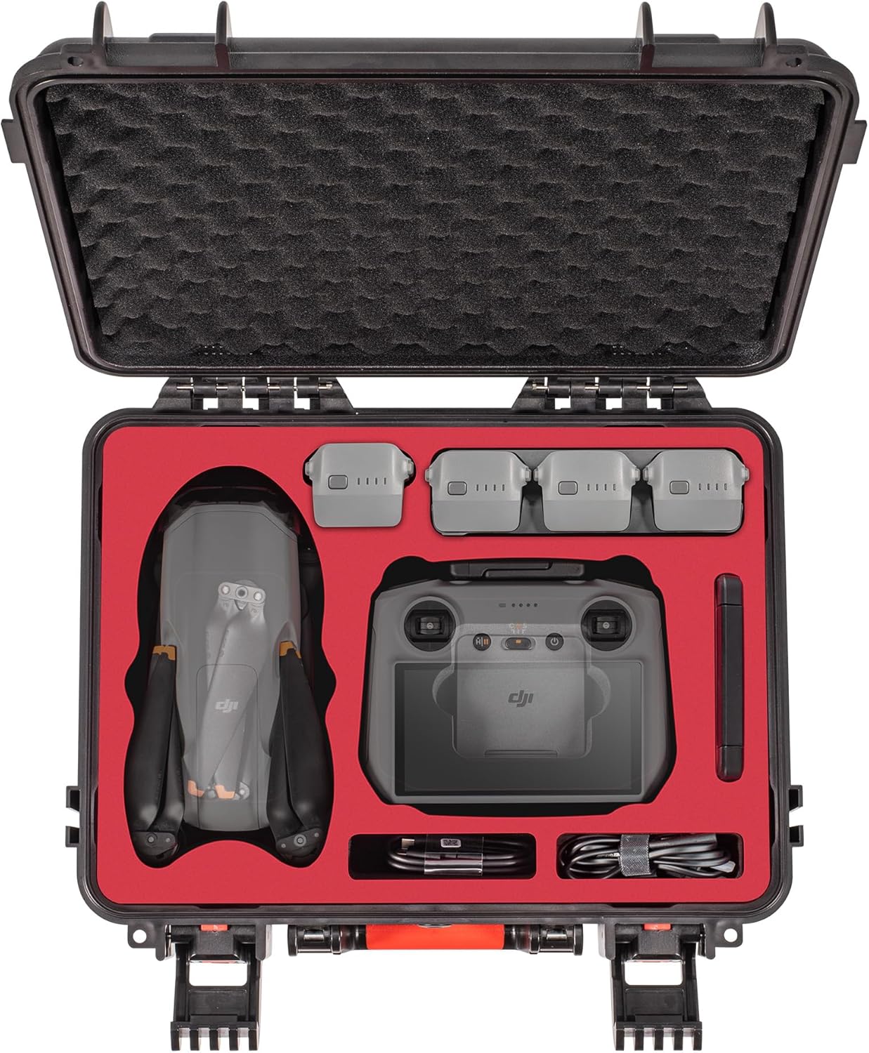 Air 3 Hard Case Waterproof Carrying Case, Shockproof Case for DJI Air 3 Fly More Combo with DJI RC 2/RC-N2 Controller Drone Accessories