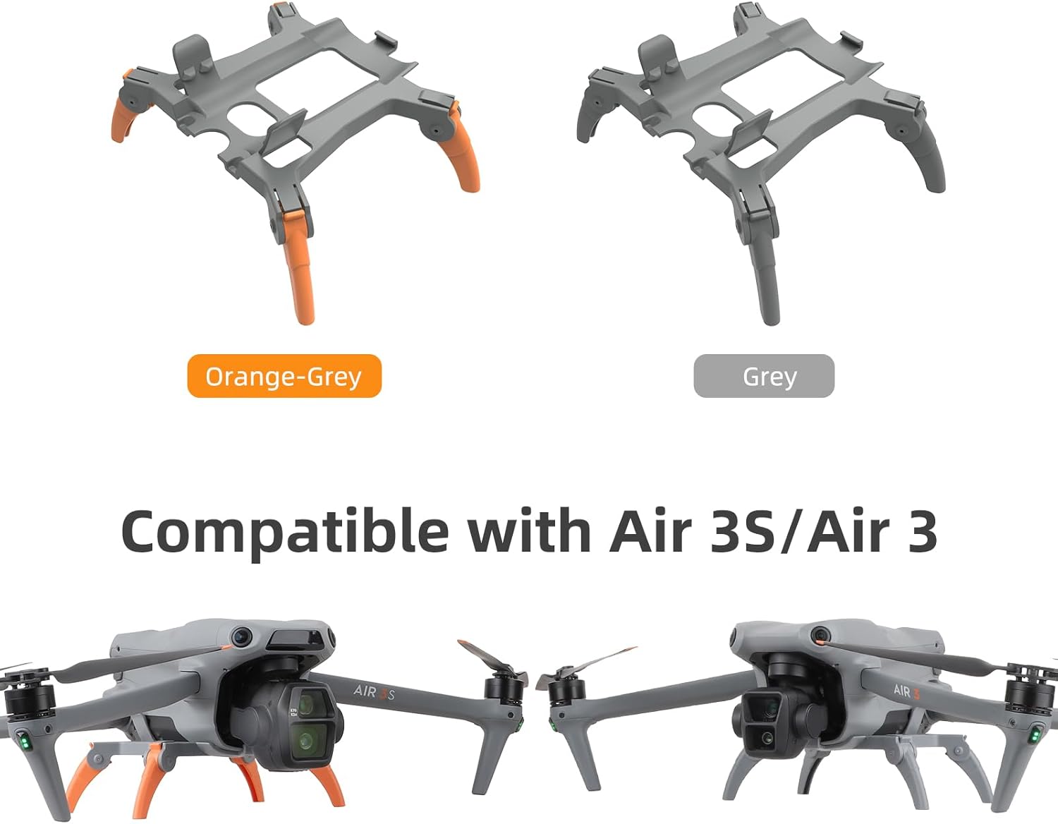 Air 3S/Air 3 Landing Gear,Spider Landing Gear Extension Leg,Height Extended Leg Foldable Protection Bracket for DJI Air 3/Air 3S,Drone Protector Accessories (Orange)