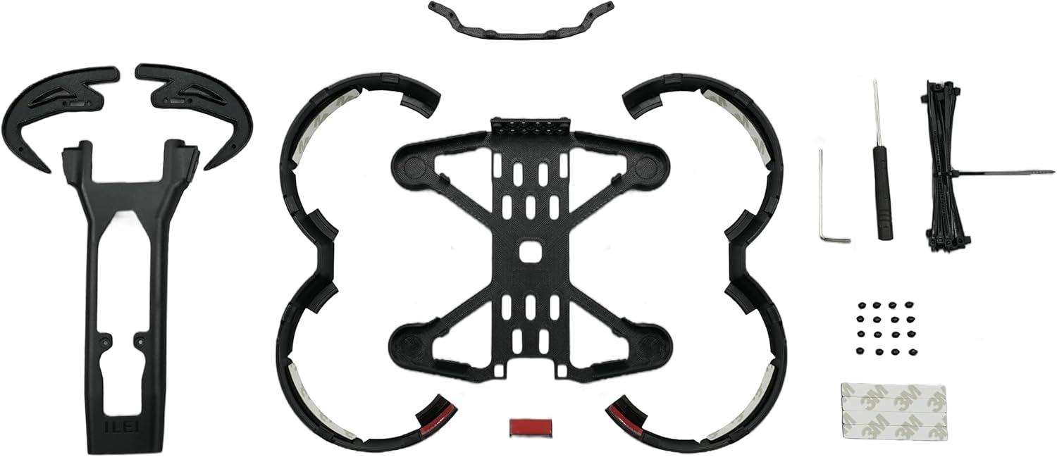 AVATA 2 Drone Propeller Guard Protector 360 degree,For DJI AVATA2 Protective Cover Bumper Ring, Anti-Knock and Anti-Scratch Propeller Protective Cover, black